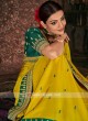 Satin Silk Yellow Color Saree